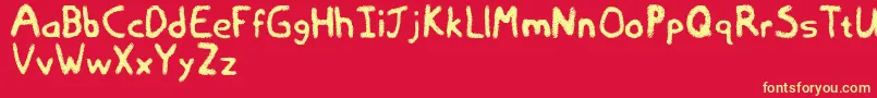 EmptyTrash Font – Yellow Fonts on Red Background