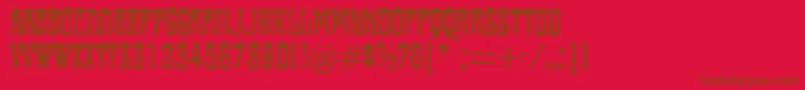Więcej informacji o czcionce Tambourin Czcionka Tambourin – brązowe czcionki na czerwonym tle