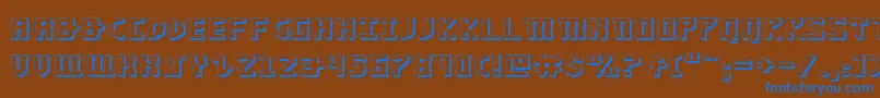 Khazad3De Font – Blue Fonts on Brown Background