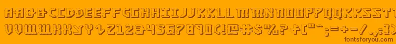 Khazad3De Font – Brown Fonts on Orange Background