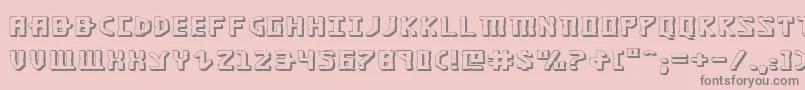 Khazad3De-Schriftart – Graue Schriften auf rosa Hintergrund