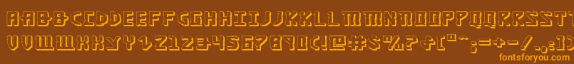 Khazad3De Font – Orange Fonts on Brown Background