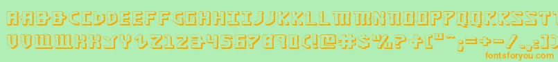 Khazad3De Font – Orange Fonts on Green Background