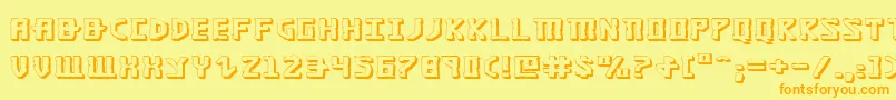 Khazad3De Font – Orange Fonts on Yellow Background