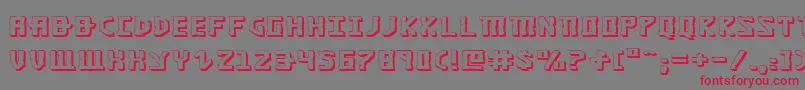 フォントKhazad3De – 赤い文字の灰色の背景