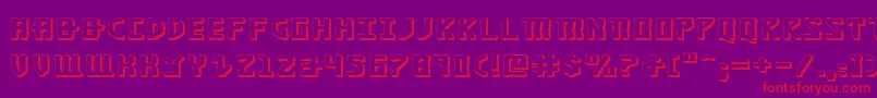 Khazad3De Font – Red Fonts on Purple Background