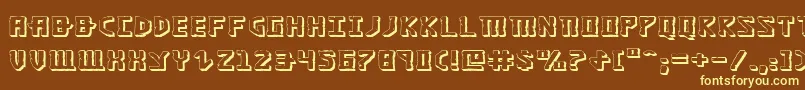 Khazad3De Font – Yellow Fonts on Brown Background