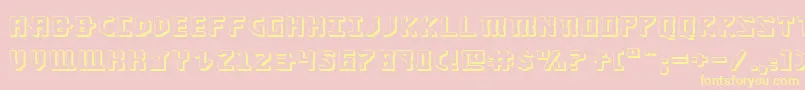 More about Khazad3De Font Khazad3De Font – Yellow Fonts on Pink Background