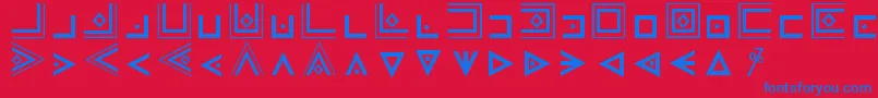 FamCode Font – Blue Fonts on Red Background
