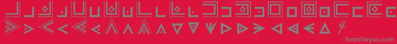 Czcionka FamCode – szare czcionki na czerwonym tle