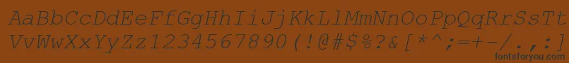 Czcionka CourierNewРљСѓСЂСЃРёРІ – czarne czcionki na brązowym tle