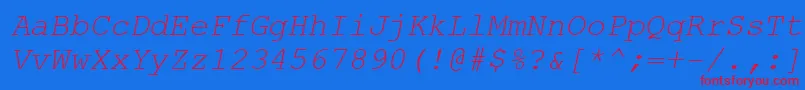 Шрифт CourierNewРљСѓСЂСЃРёРІ – красные шрифты на синем фоне