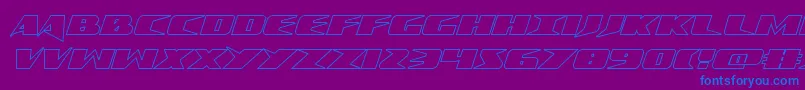 Crimesyndicateoutline Font – Blue Fonts on Purple Background