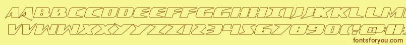 Crimesyndicateoutline Font – Brown Fonts on Yellow Background