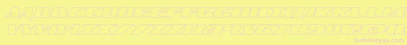 Crimesyndicateoutline Font – Pink Fonts on Yellow Background