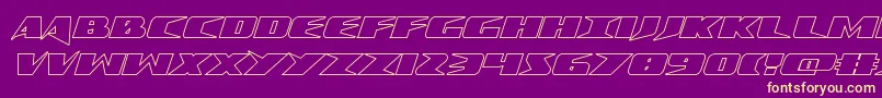 Crimesyndicateoutline Font – Yellow Fonts on Purple Background