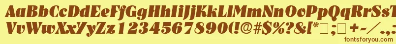 GlenysDisplaySsiItalic Font – Brown Fonts on Yellow Background
