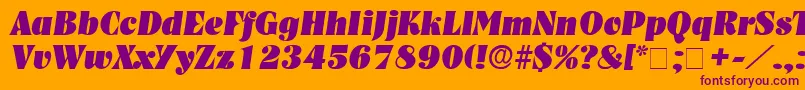 GlenysDisplaySsiItalic Font – Purple Fonts on Orange Background
