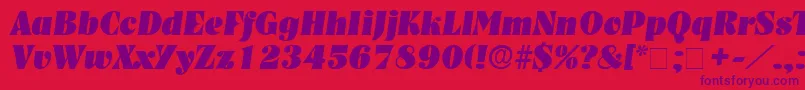 GlenysDisplaySsiItalic Font – Purple Fonts on Red Background