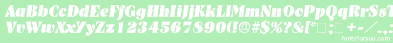 GlenysDisplaySsiItalic Font – White Fonts on Green Background