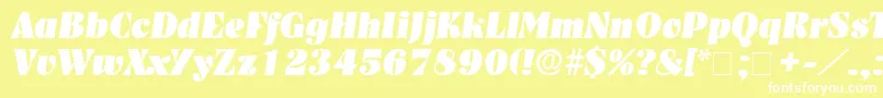 GlenysDisplaySsiItalic Font – White Fonts on Yellow Background