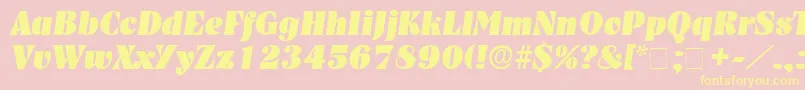 GlenysDisplaySsiItalic Font – Yellow Fonts on Pink Background