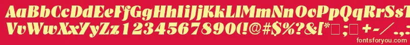 GlenysDisplaySsiItalic Font – Yellow Fonts on Red Background