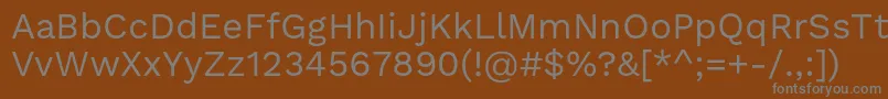 Шрифт WorksansRegular – серые шрифты на коричневом фоне