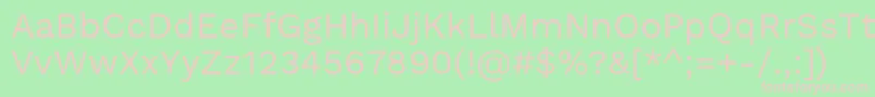 WorksansRegular Font – Pink Fonts on Green Background