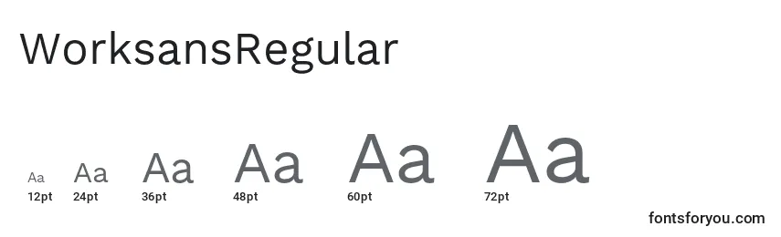 WorksansRegular Font Sizes