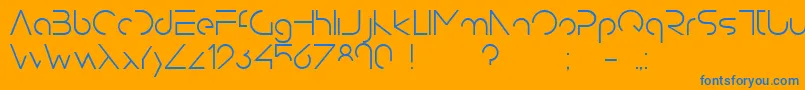 DisolveLight Font – Blue Fonts on Orange Background