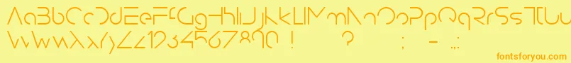 DisolveLight Font – Orange Fonts on Yellow Background