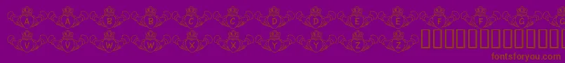 FlCladdagh Font – Brown Fonts on Purple Background