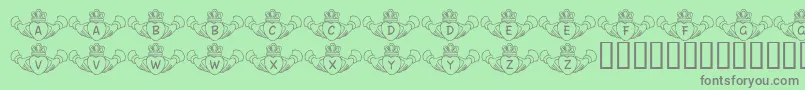 FlCladdagh Font – Gray Fonts on Green Background