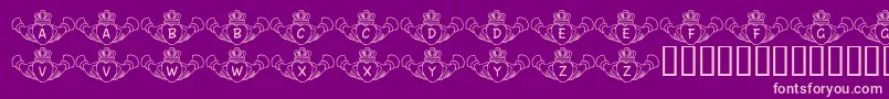 fuente FlCladdagh – Fuentes Rosadas Sobre Fondo Morado