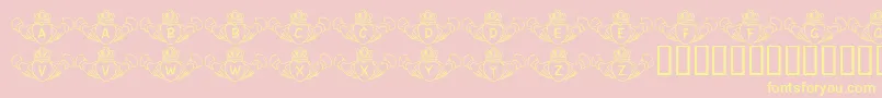 FlCladdagh Font – Yellow Fonts on Pink Background