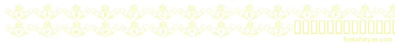 Czcionka FlCladdagh – żółte czcionki na białym tle