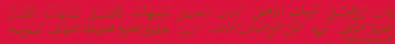 McsBookTitle6-Schriftart – Braune Schriften auf rotem Hintergrund