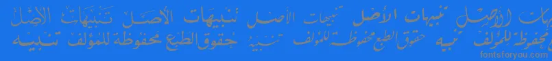 McsBookTitle6-Schriftart – Graue Schriften auf blauem Hintergrund