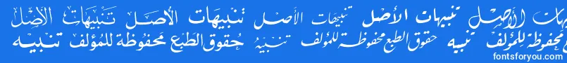 McsBookTitle6-Schriftart – Weiße Schriften auf blauem Hintergrund