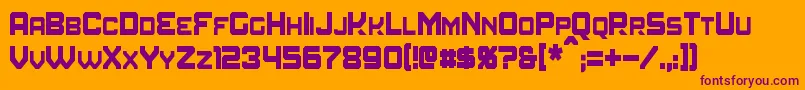 AmuroCondensed Font – Purple Fonts on Orange Background