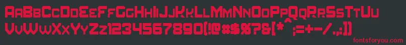 AmuroCondensed Font – Red Fonts on Black Background