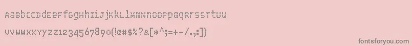 Czcionka FsBlokMix – szare czcionki na różowym tle
