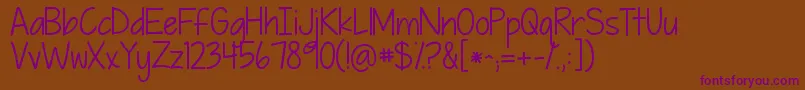 Police Kgpiecebypiece – polices violettes sur fond brun