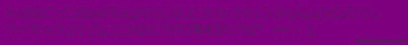 LaplandleftylightRegular Font – Black Fonts on Purple Background