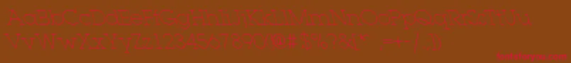 LaplandleftylightRegular Font – Red Fonts on Brown Background