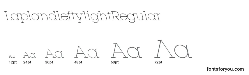 LaplandleftylightRegular Font Sizes