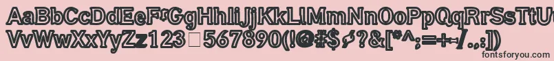 GubbrГ¶ra Font – Black Fonts on Pink Background