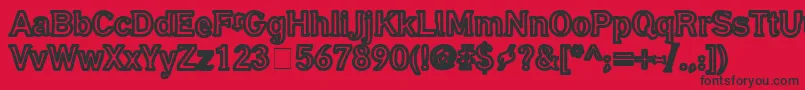 GubbrГ¶ra Font – Black Fonts on Red Background