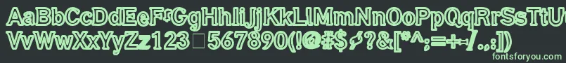 GubbrГ¶ra Font – Green Fonts on Black Background